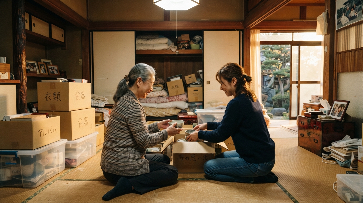 親の家の片付けを「家族だけで」やらないために|帰省中にできることと、手伝いを頼む判断のトップアイコン