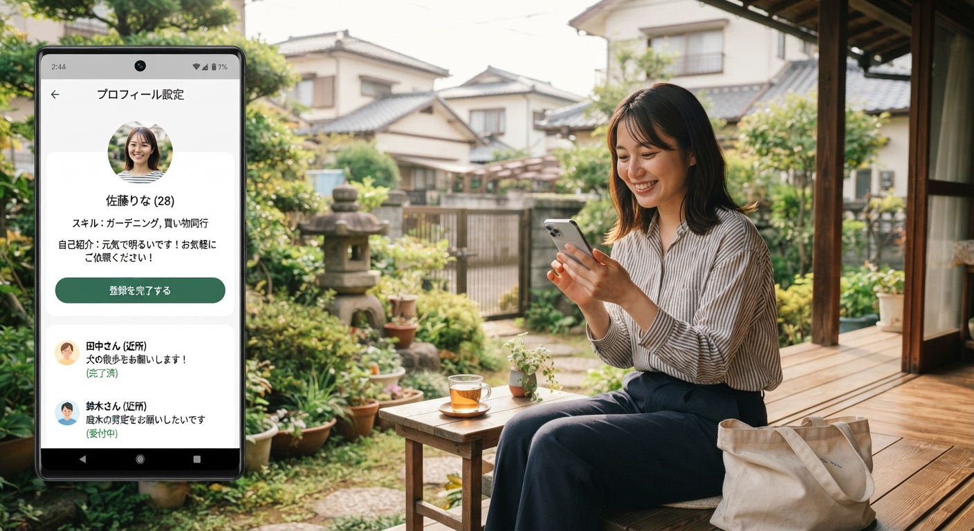 お手伝いマッチングに登録するには? 受ける側の登録手順と、依頼が来やすくなるプロフィールの書き方のトップアイコン