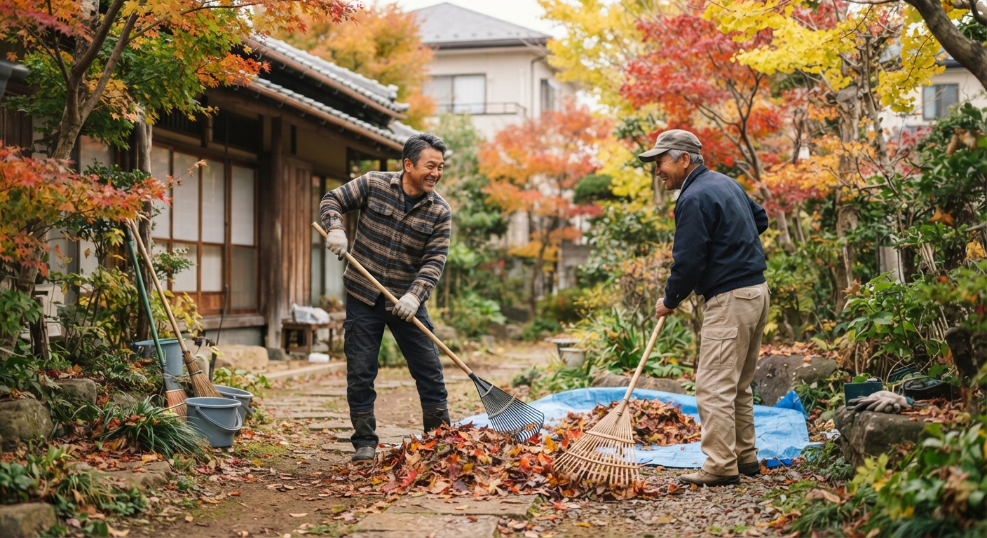 秋の庭の手入れと落ち葉の片付け、自分でやる前に知っておきたい頼み方のトップアイコン