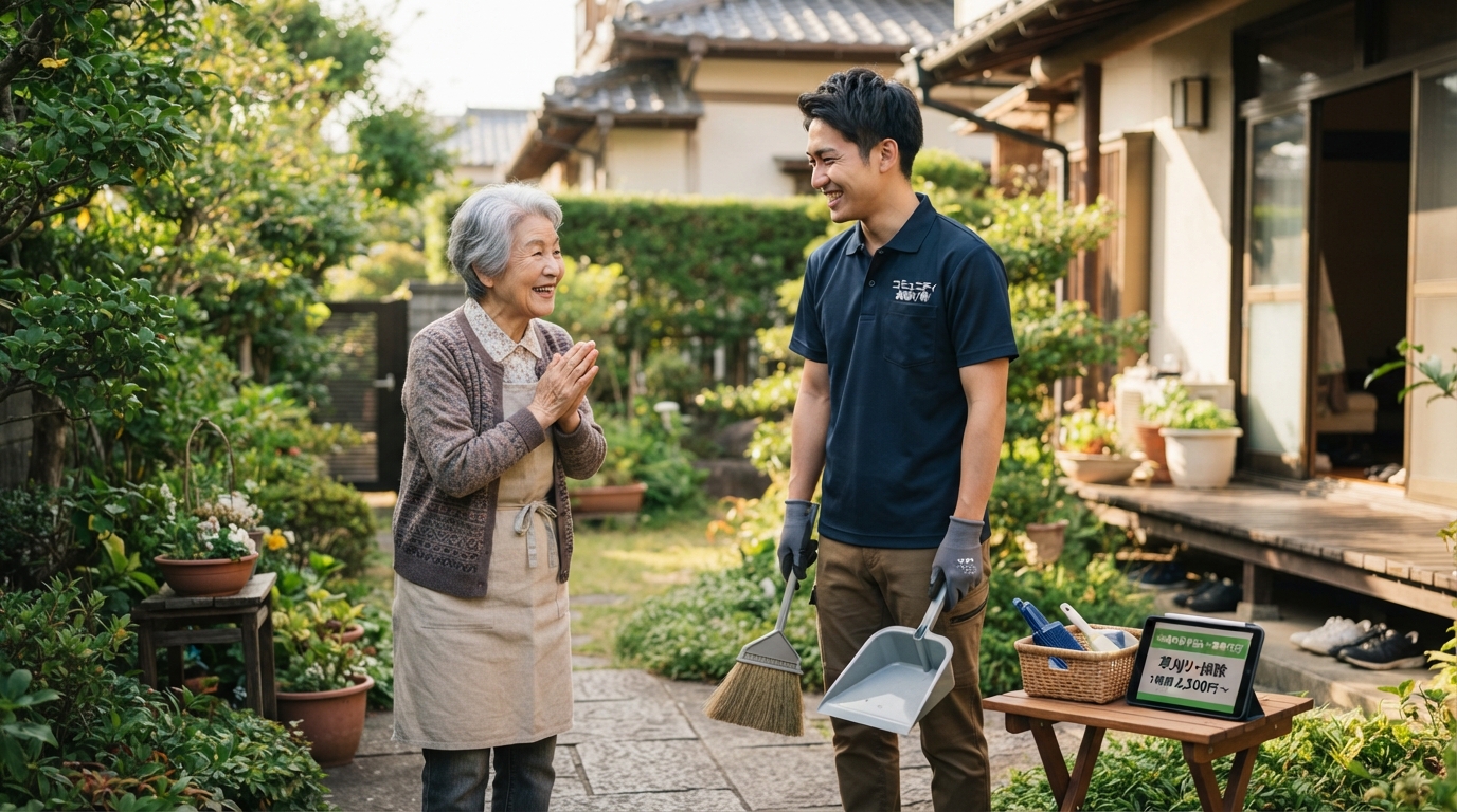 地域のお手伝いの料金相場はいくら? 作業別の目安と「損しない」決め方のトップアイコン