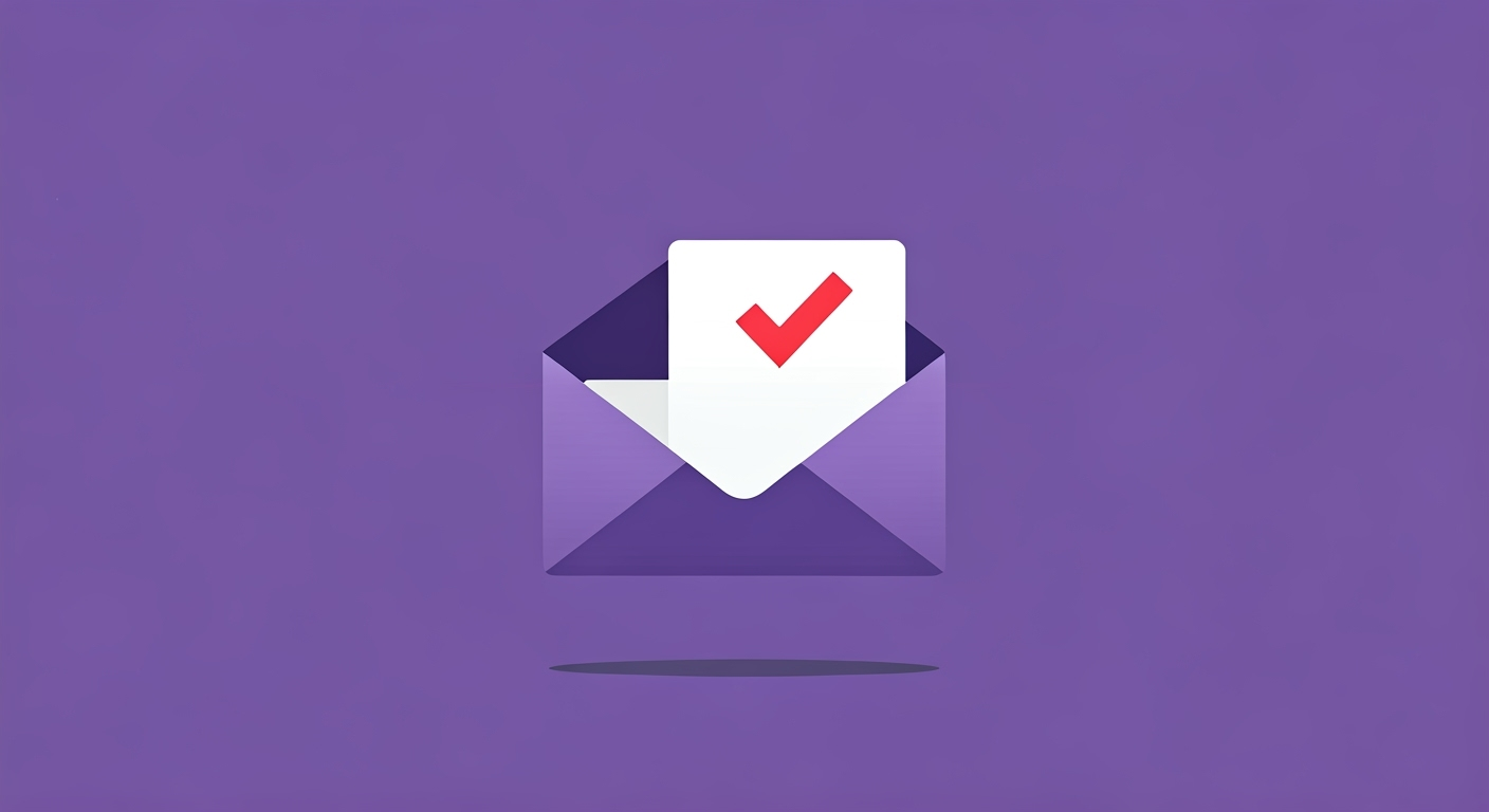 Email confirmation notification illustration