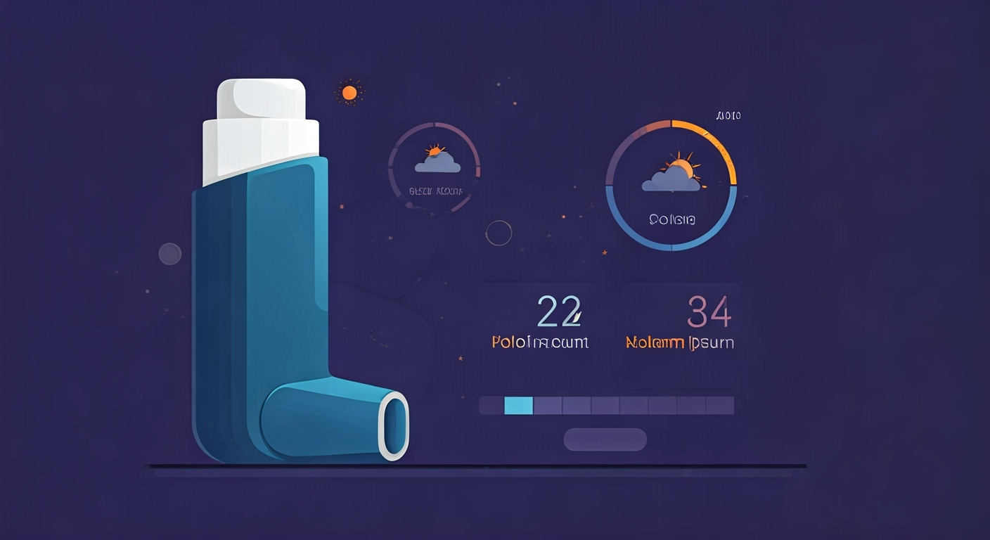 Environmental monitoring dashboard showing air quality and pollen levels