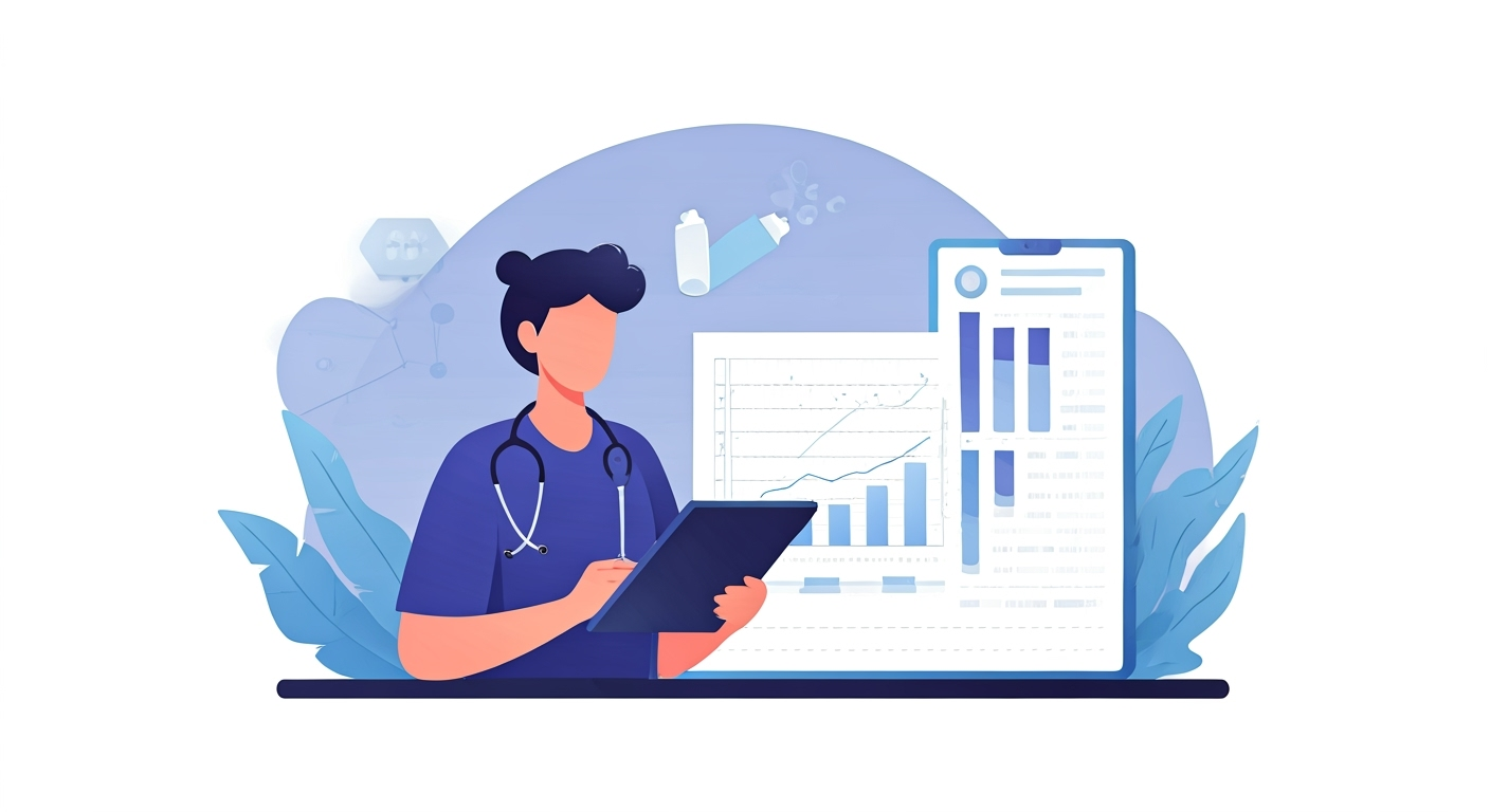Healthcare provider dashboard with patient data and insights