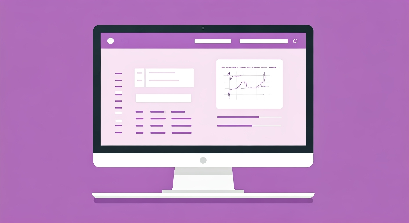 Browse test catalog on computer screen illustration