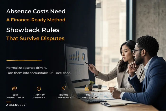Absence cost-allocation and showback framework for finance teams