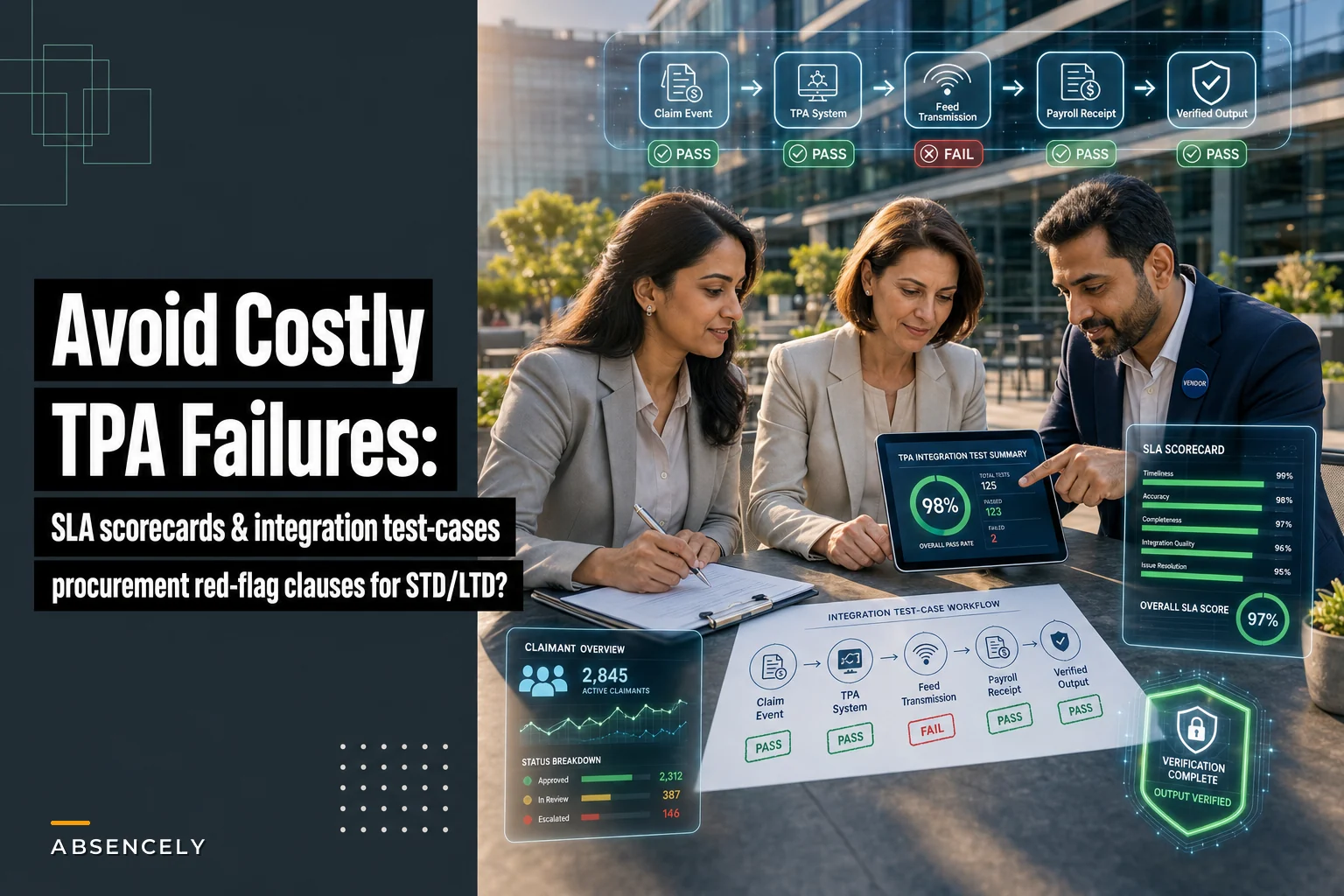 Avoid costly TPA failures: carrier & TPA SLA scorecards, integration test‑cases and contract red‑flag language for STD/LTD