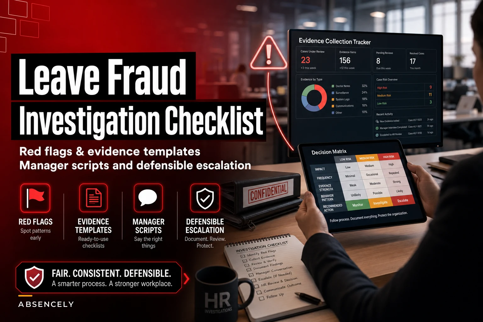 Leave fraud detection and investigation checklist for HR: red flags, evidence templates and defensible escalation paths