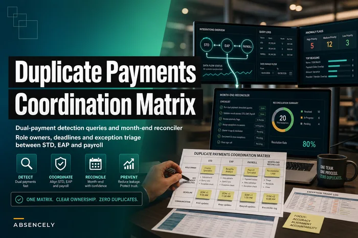 Stop duplicate payments: an operational coordination matrix to align EAP, STD and payroll with a month‑end reconciler