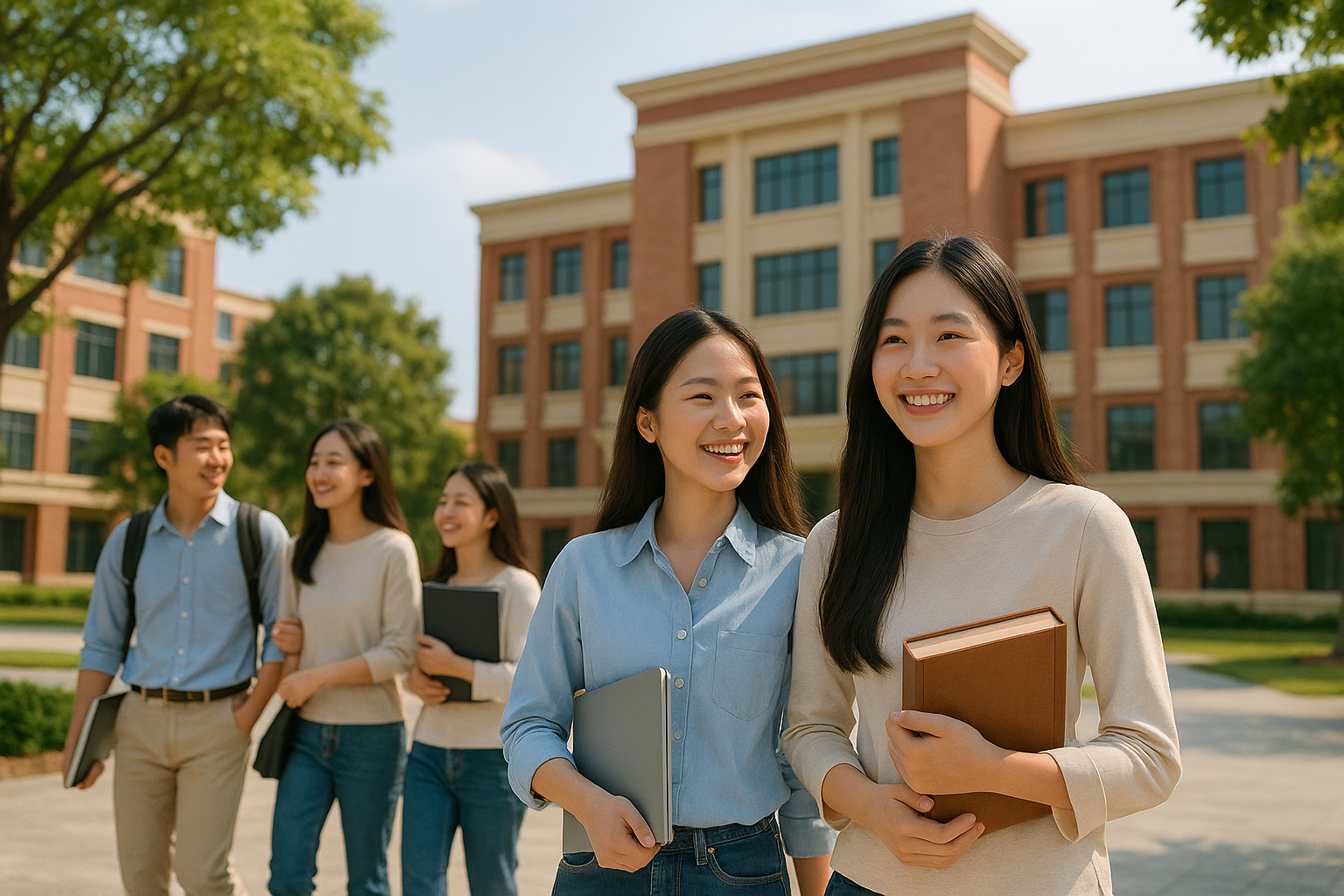 Sinh viên Đại học Nhật Anh tại khuôn viên trường