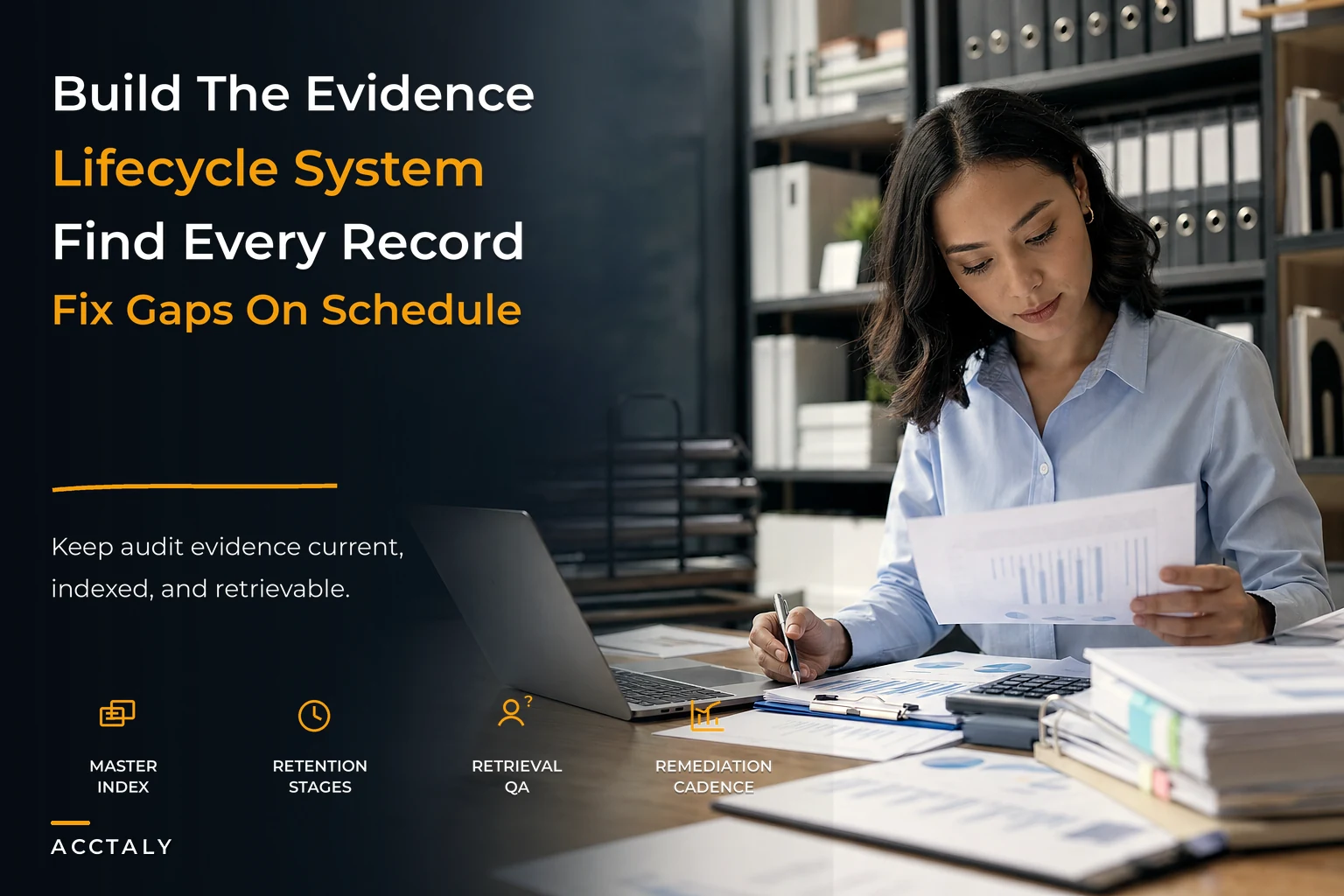 A finance evidence lifecycle and master index for SMBs