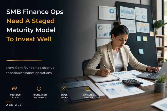 A staged finance-ops maturity model for SMBs: sequenced capabilities, prioritized investments and expected outcomes