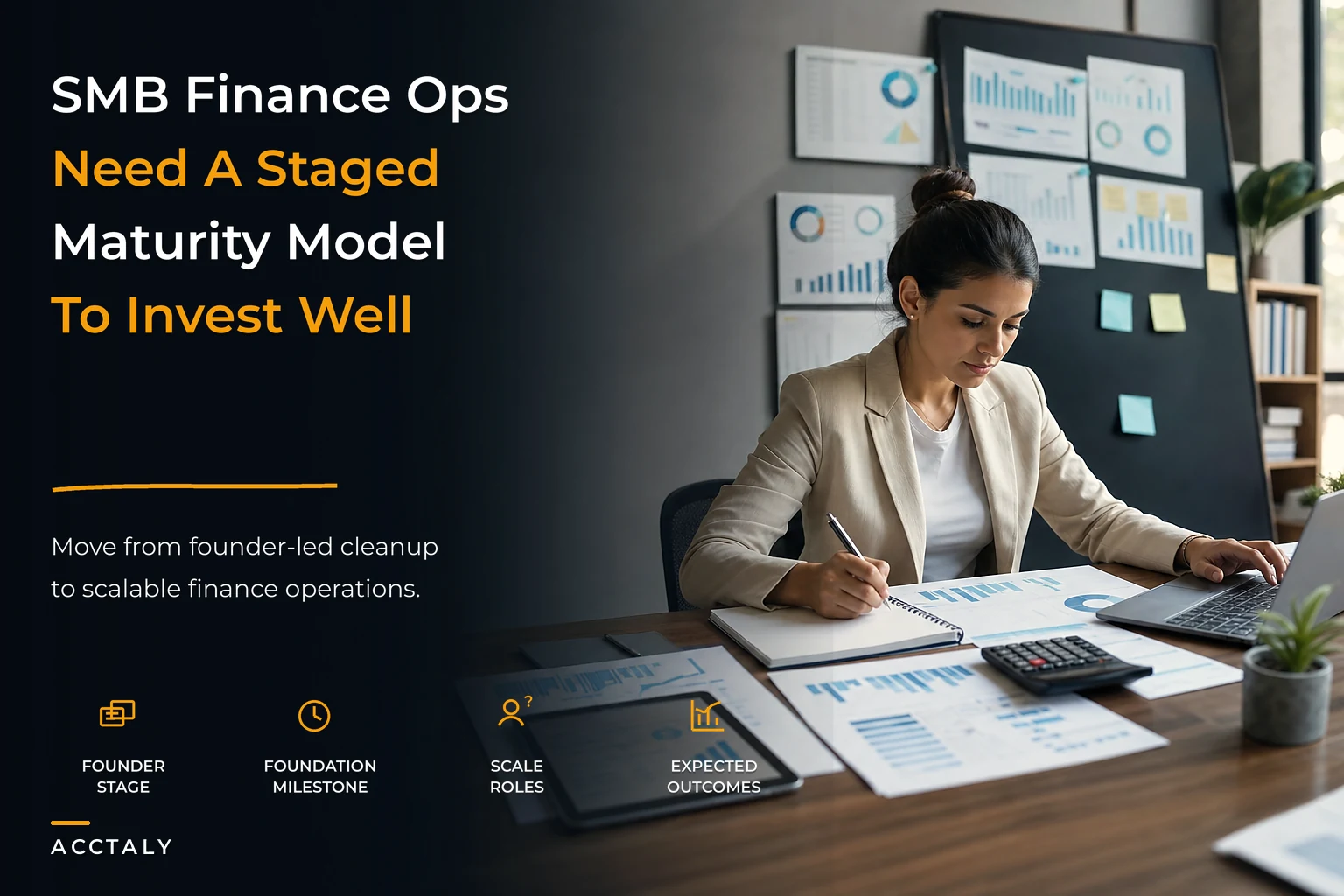 A staged finance-ops maturity model for SMBs: sequenced capabilities, prioritized investments and expected outcomes