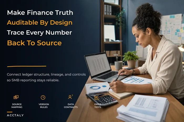 Canonical ledger and data-lineage blueprint for SMB finance