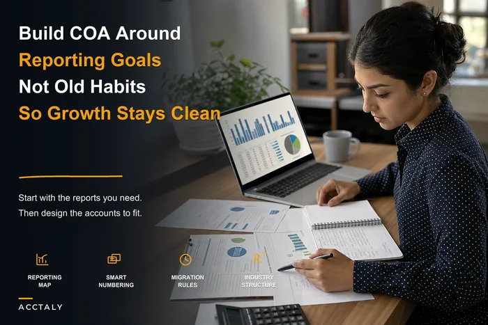 Design a reporting-first chart of accounts that scales with early-stage SMBs