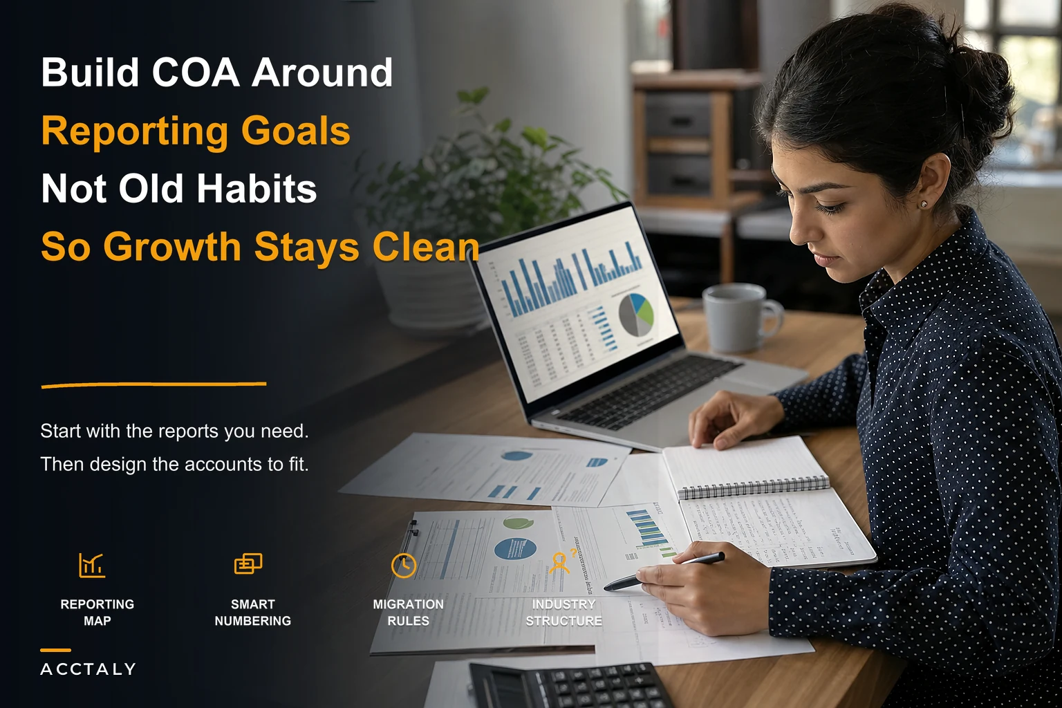 Design a reporting-first chart of accounts that scales with early-stage SMBs