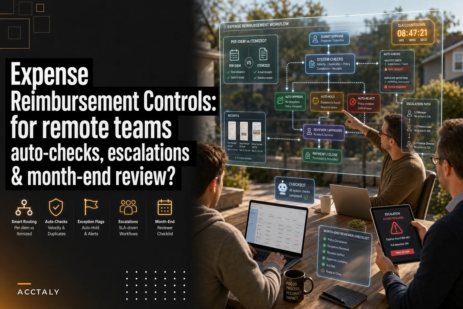 Expense reimbursement controls for remote teams