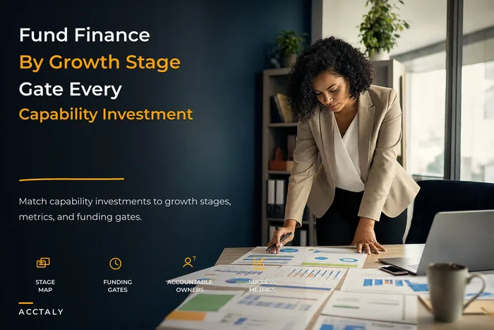 Govern and fund finance capabilities across SMB growth stages