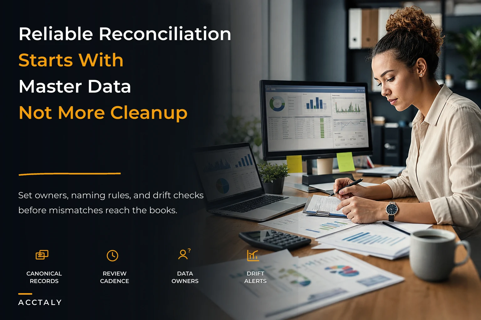 Master-data governance for reliable financial reconciliation in SMBs