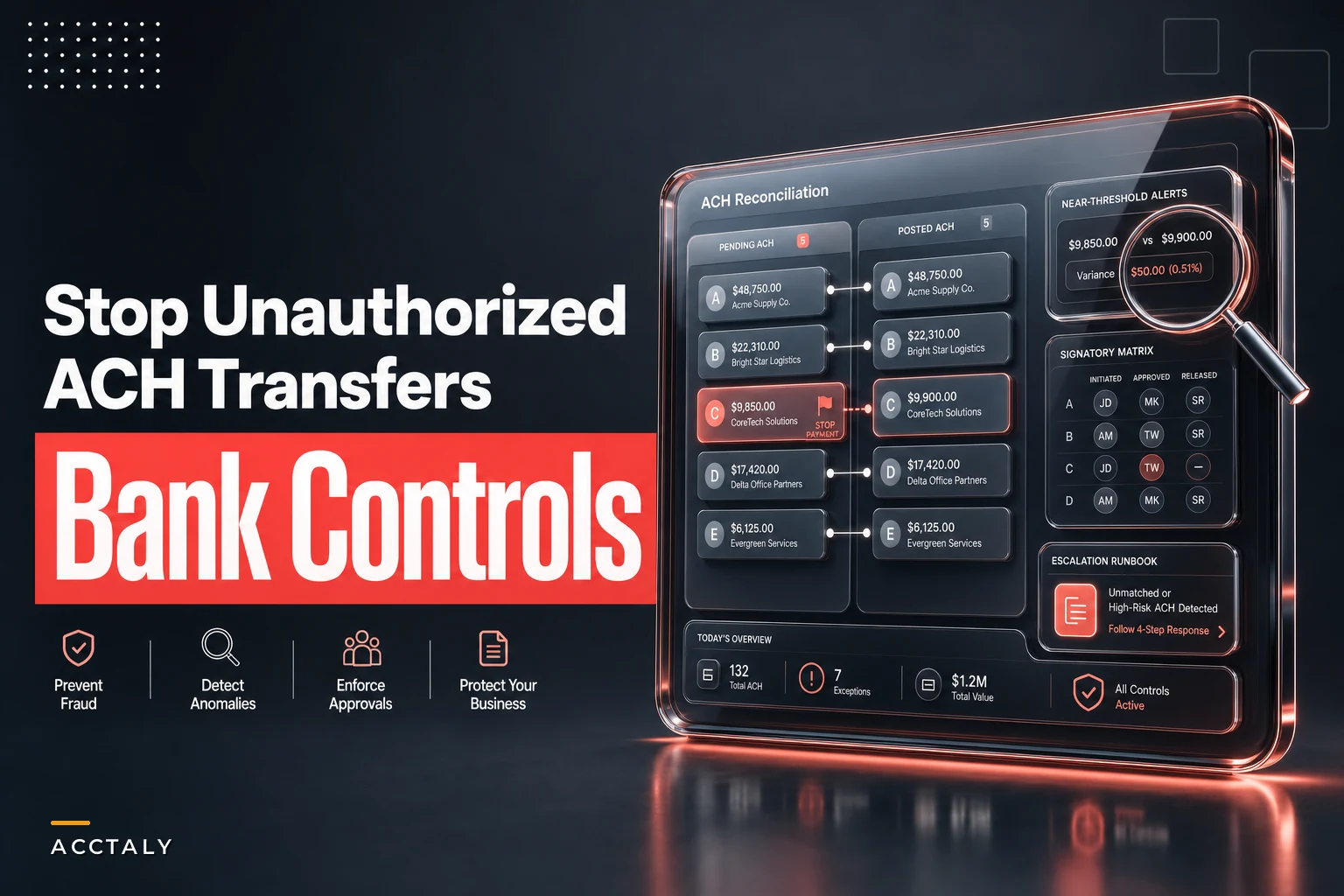 Prevent unauthorized ACH transfers with bank-authorization controls for small companies