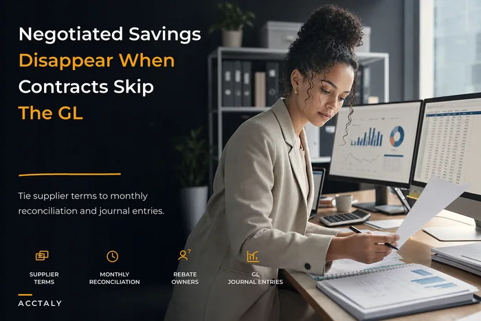 Procure-to-GL governance to ensure negotiated savings hit the books