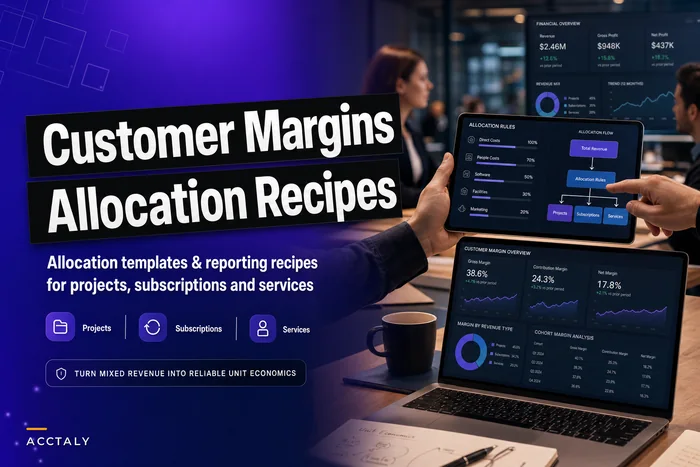 Turn mixed revenue into reliable unit economics: per-customer margin templates and allocation recipes for projects, subscriptions and services
