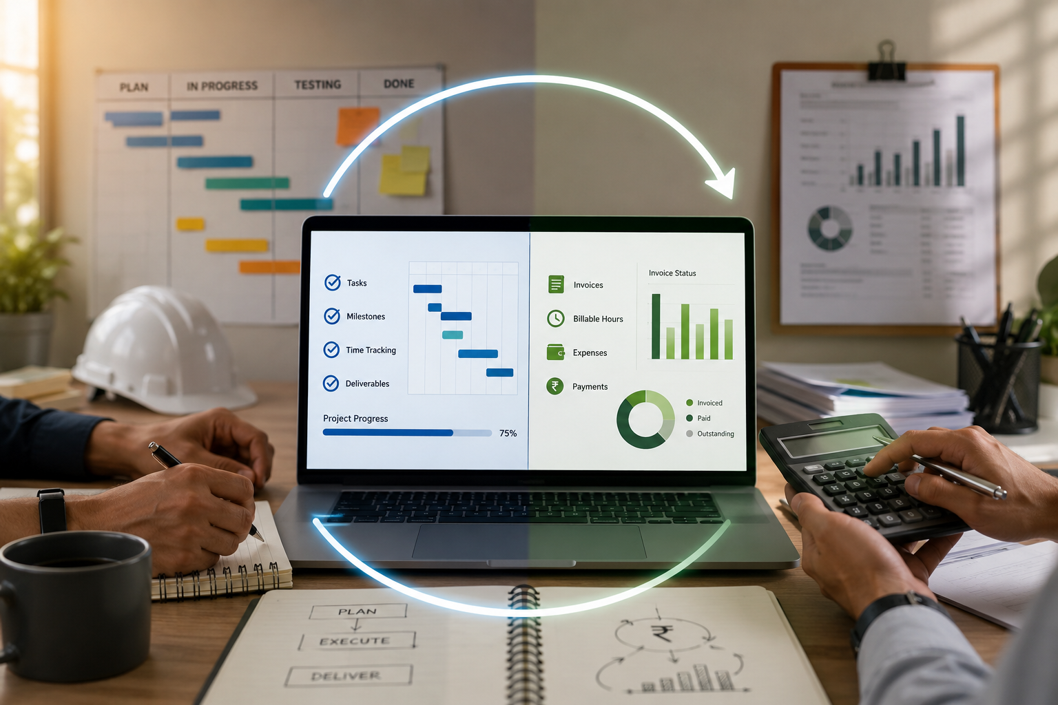 Project Management and Billing Are the Same Conversation. 