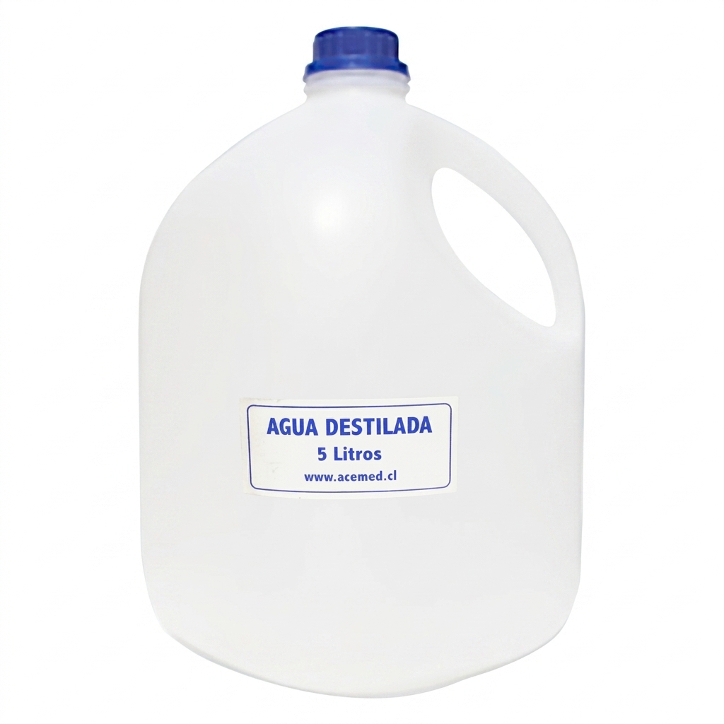 Agua destilada para el vaso humidificador del equipo de oxígeno