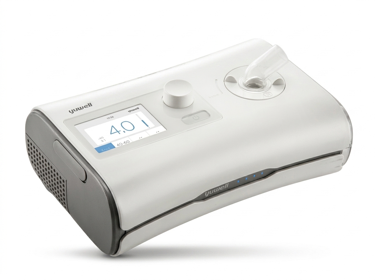 CPAP Yuwell YH-350 con pantalla LCD a color y humidificador integrado