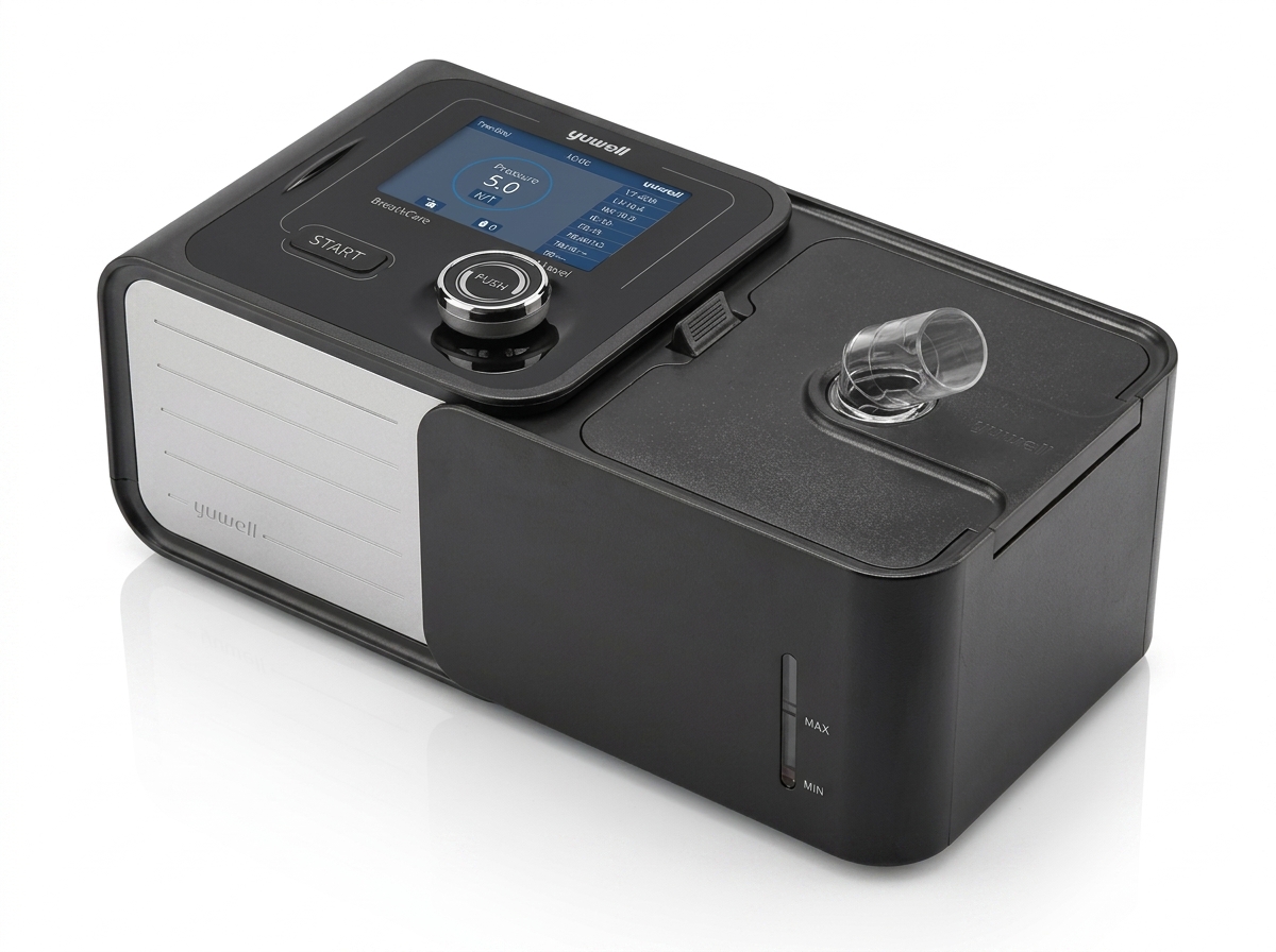 CPAP Yuwell YH-580 con pantalla LCD a color y humidificador desmontable