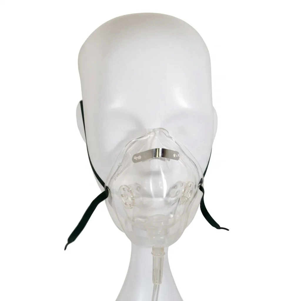Mascarilla estándar para administración de oxígeno a mayor flujo
