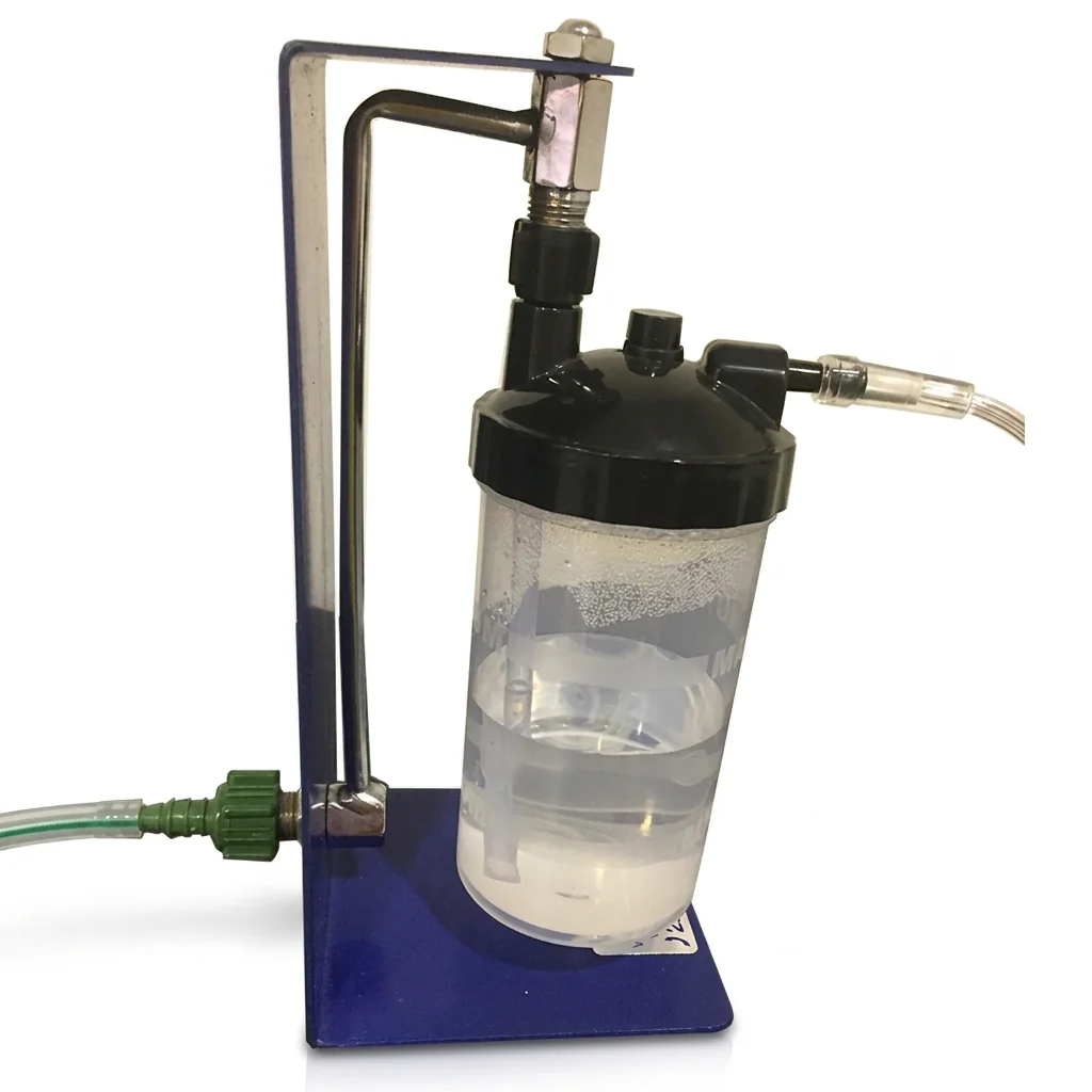 Pedestal remoto de apoyo para accesorios de oxigenoterapia
