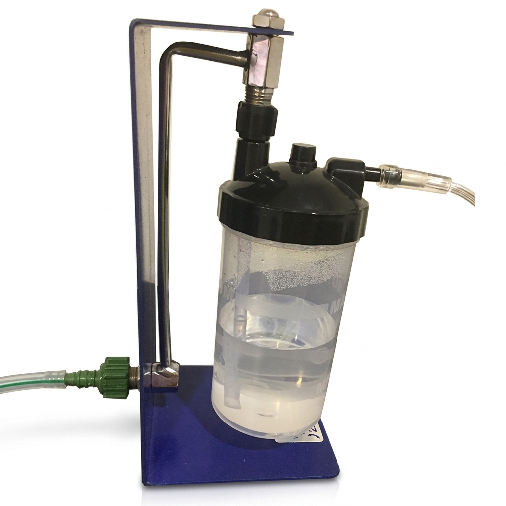 Pedestal remoto de apoyo para accesorios de oxigenoterapia