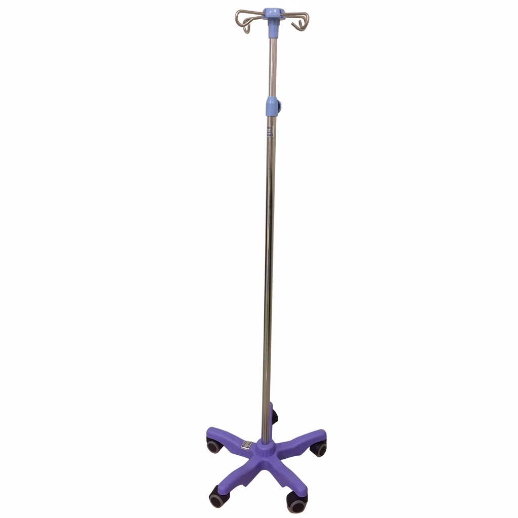 Porta suero Care Pole, poste con base rodante y ganchos para colgar sueros