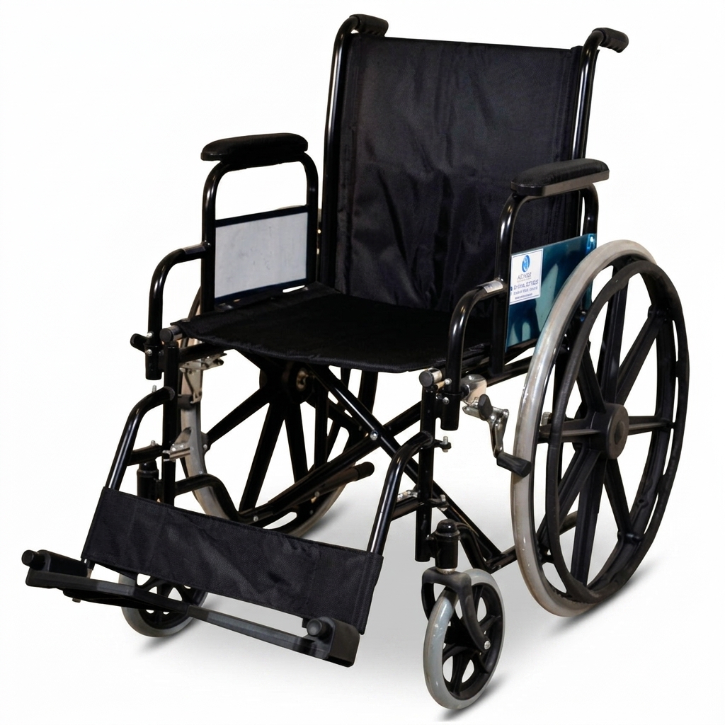 Silla de ruedas Tiger Plus, con apoyabrazos y apoyapiés abatibles