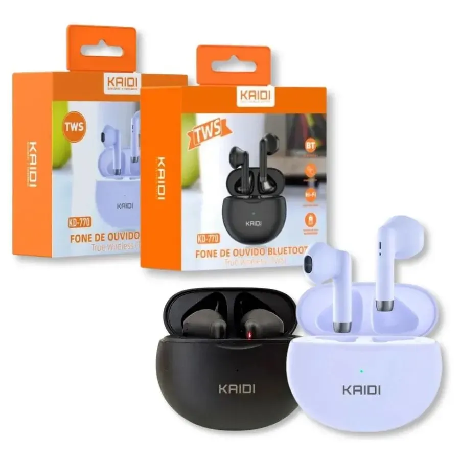 Fone de Ouvido Bluetooth TWS KAIDI KD-770
