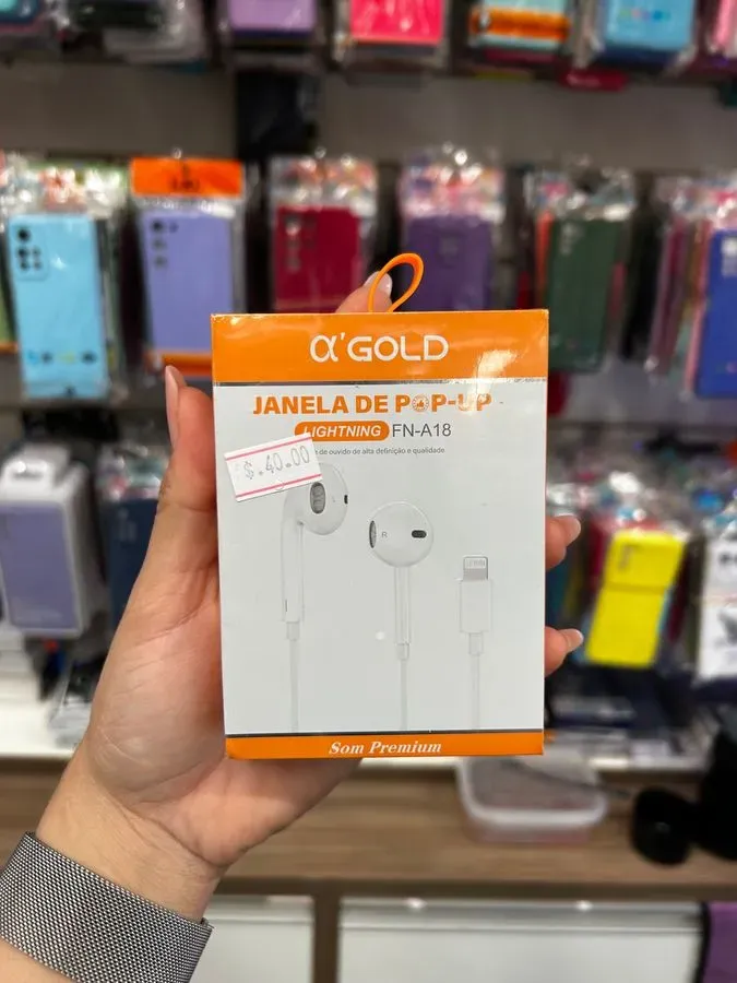 Fone de ouvido Lightning α'GOLD FN-A18