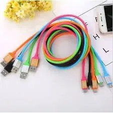  Cabos USB-A para V8 Coloridos