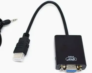 Adaptador Conversor HDMI para VGA com Saída de Áudio P2 XNUP