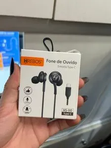 Fone de Ouvido Hrebos HS-110 Entrada Type-C com Microfone