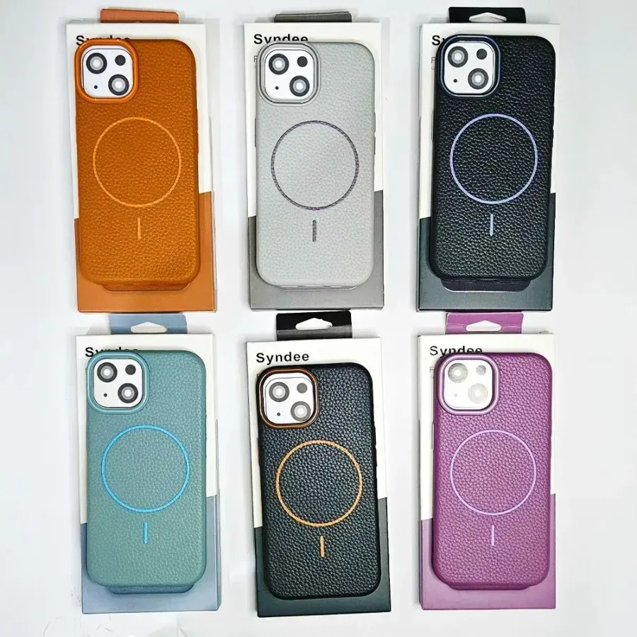 Capa para iPhone Syndee de Couro com MagSafe