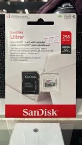 Cartão de memória SanDisk Ultra microSDXC 256GB com adaptador