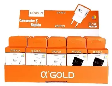 Fonte Carregador Rápido α'GOLD CA10-2 3.1A 1 USB