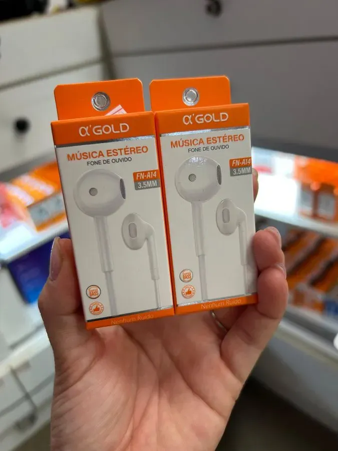 Fone de ouvido com fio Agold FN-A14 3.5mm