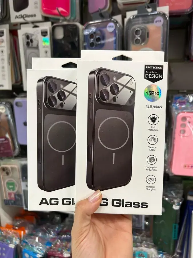 Capa AG Glass para iPhone 15 Pro Preta