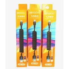 Cabo Espiral HREBOS USB-A para Micro-USB