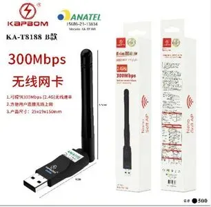 Adaptador WiFi USB com Antena KAPZBOM KA-T8188 300Mbps
