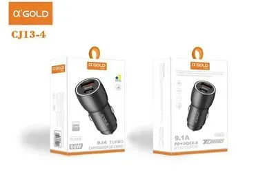 Carregador Veicular Turbo α' GOLD CJ13-4 60W 9.1A