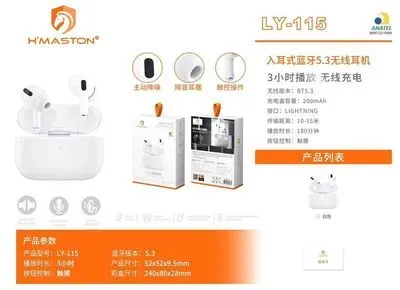 Fone de Ouvido Bluetooth H'MASTON LY-115 TWS com ANC