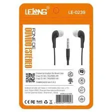 Fone de Ouvido Estéreo com Fio P2 Lelong LE-0239