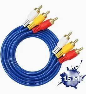 Cabo Áudio e Vídeo 3RCA x 3RCA 1.5M